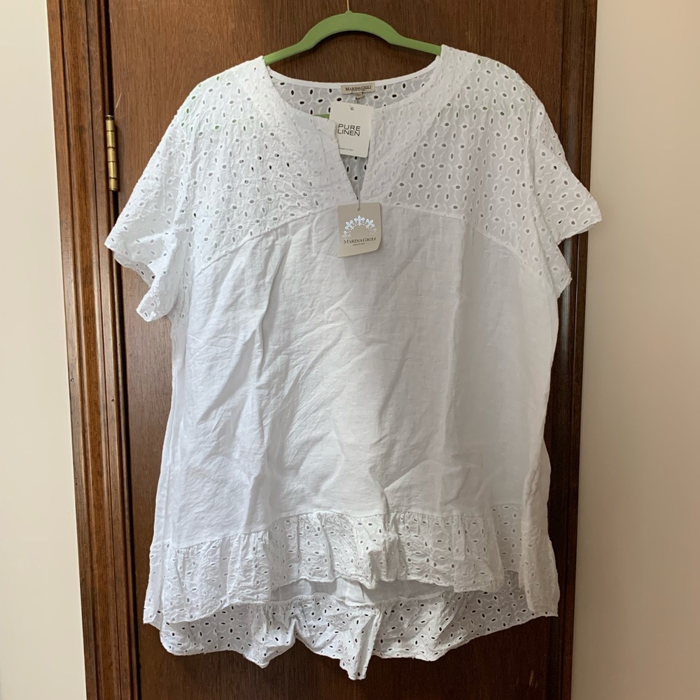 NWT linen SS top
